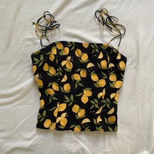 Reformation Meyer top in lemon print